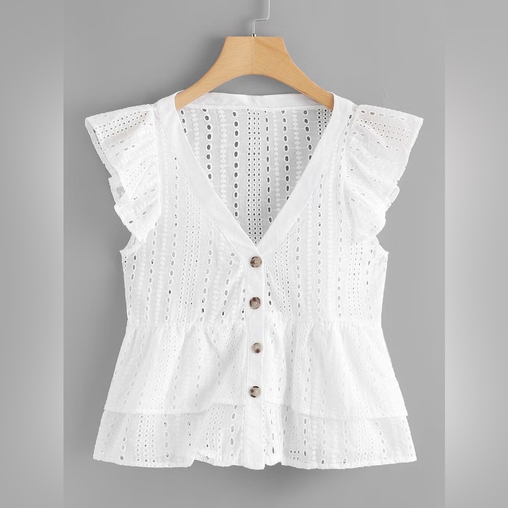 Miss Kelly  1999 | Tiered Eyelet Blouse